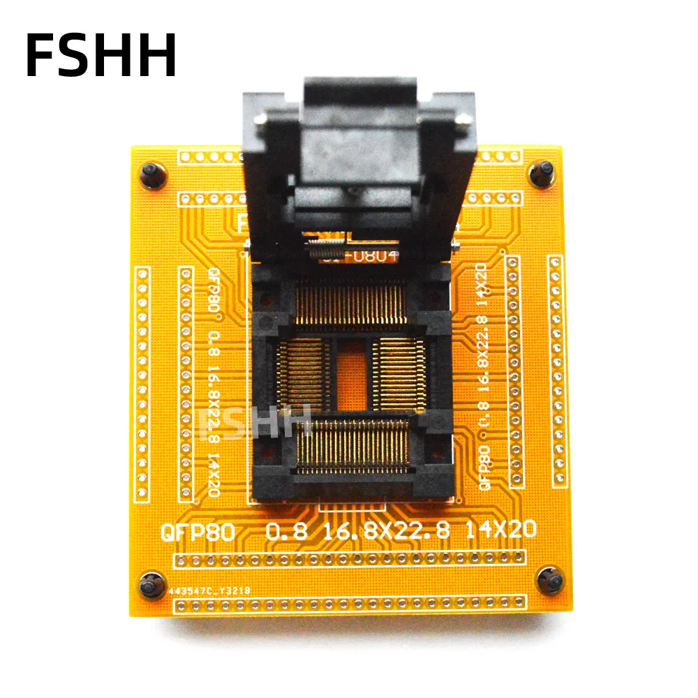 CH-QFP80-0.8 Programmer Adapter TQFP80 QFP80 IC51-0804-819-6 ic test socket 0.8mm 16.8x22.8mm 14x20mm