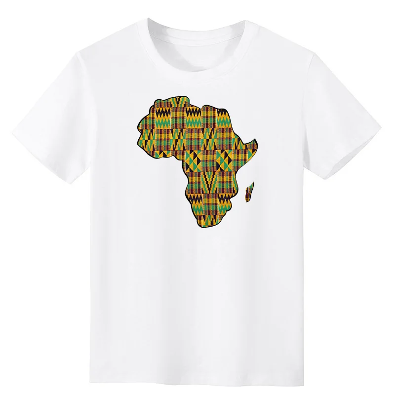 African Map Heat Transfer Patch For Clothing DIY Men T-Shirt Sweatshirt Appliqued Thermal Stickers On Clothes Ironing Patches