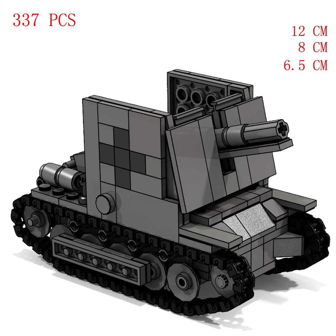 

hot military WW2 German Army Bison 15cm s.IG.33 Sfauf.PzKpfw.I.Ausf.B vehicles war weapon Building Blocks model bricks toys gift