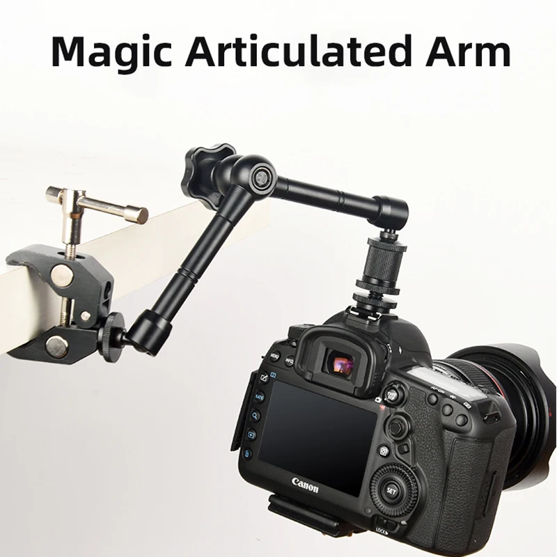 

SUPON 11 inch Adjustable Friction Articulating Magic Arm With Crab Clamp for DSLR Rig LCD Monitor LED Light Camera Accessories