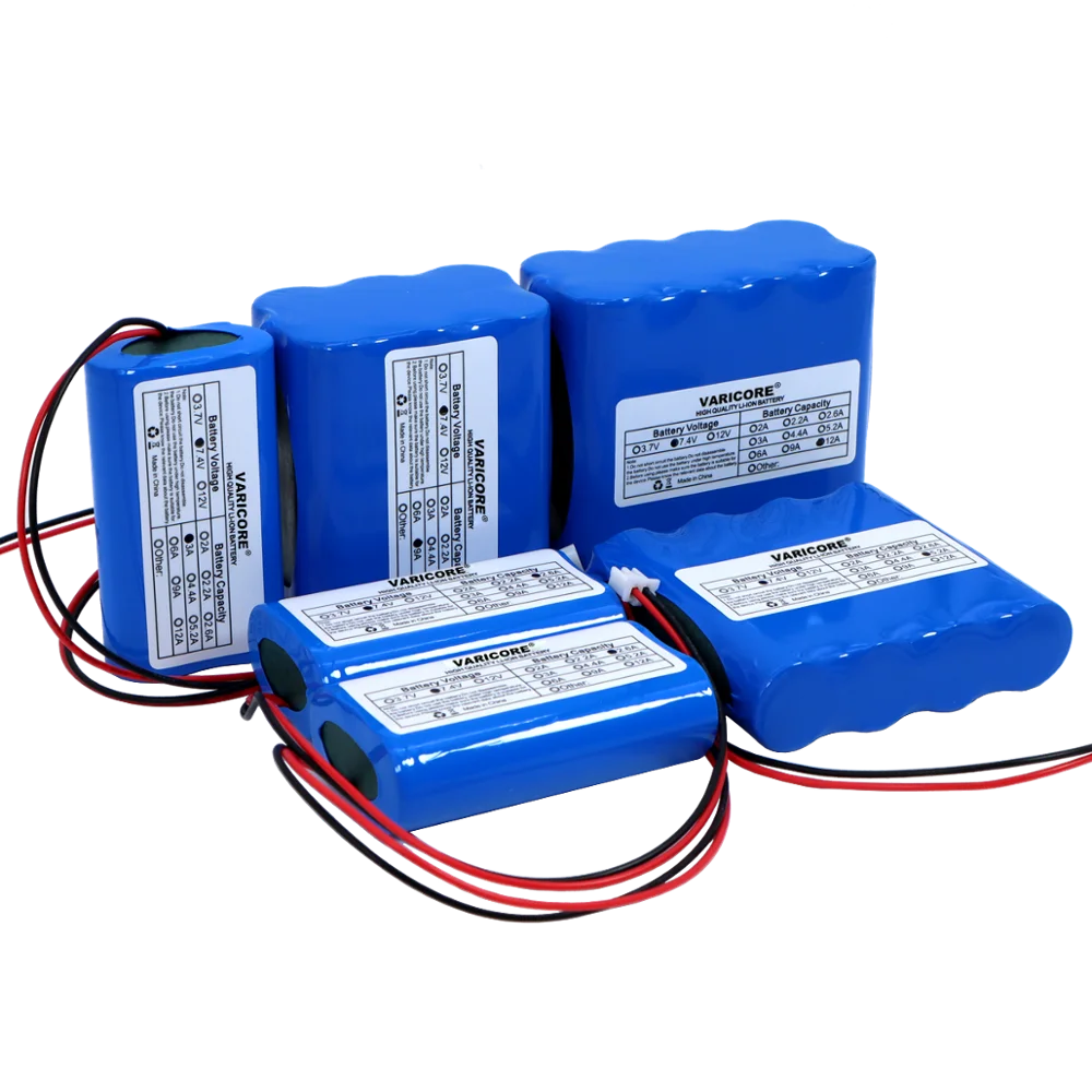 7.4V/8.4V 18650 Lithium Batterij 2600Mah 3000Mah 5200Mah 6000Mah 9000Mah 12000Mah met Pcb Beschermen XH2.54 2P Plug