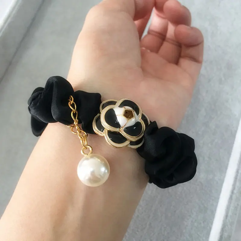 Kamelia Rumbai Ikat Rambut Mutiara Baru Mode Ikat Rambut Aksesoris Rambut Wanita