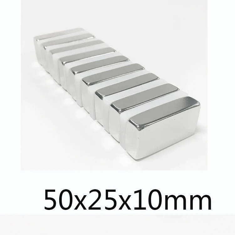 

1PCS 50x25x10 mm N35 Block Powerful Magnets Strip Neodymium Magnet 50x25x10mm Strong Permanent NdFeB Magnetic 50*25*10 mm