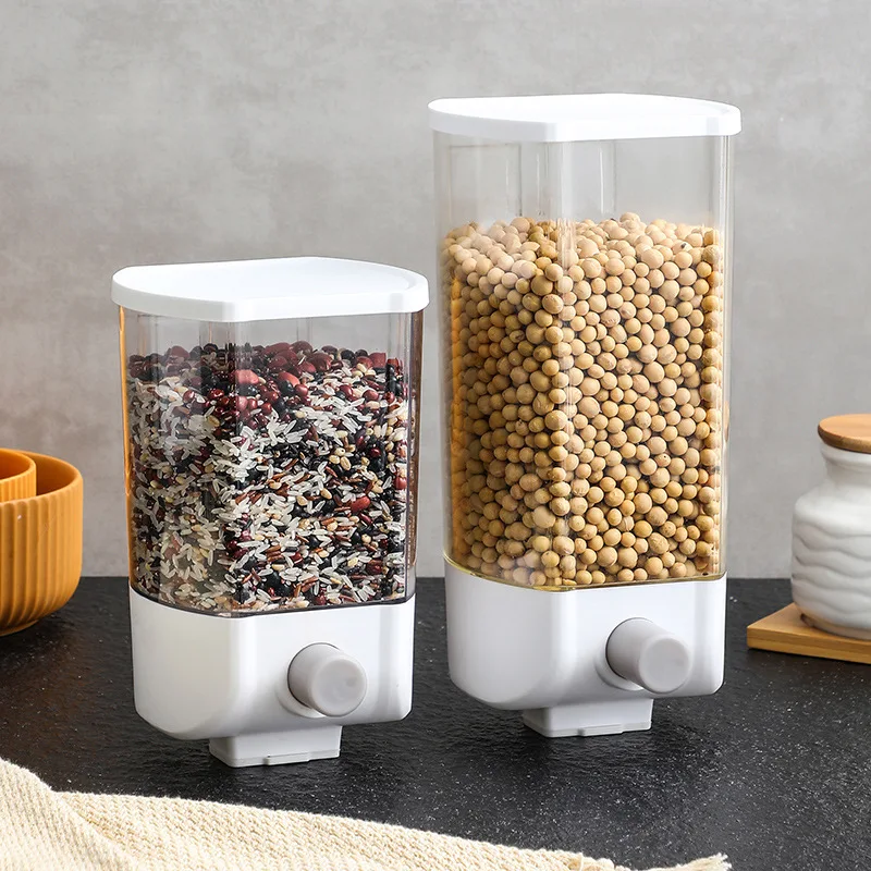 Barattoli da cucina sigillati a parete per Dispenser di cereali sfusi scatola di immagazzinaggio di cereali ermetici in plastica organizzatore di