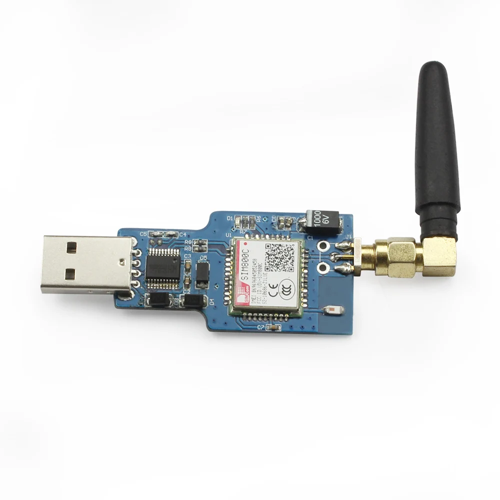 USB to GSM Serial Port GPRS SIM800C Module With Bluetooth Computer Controlled Phone Call