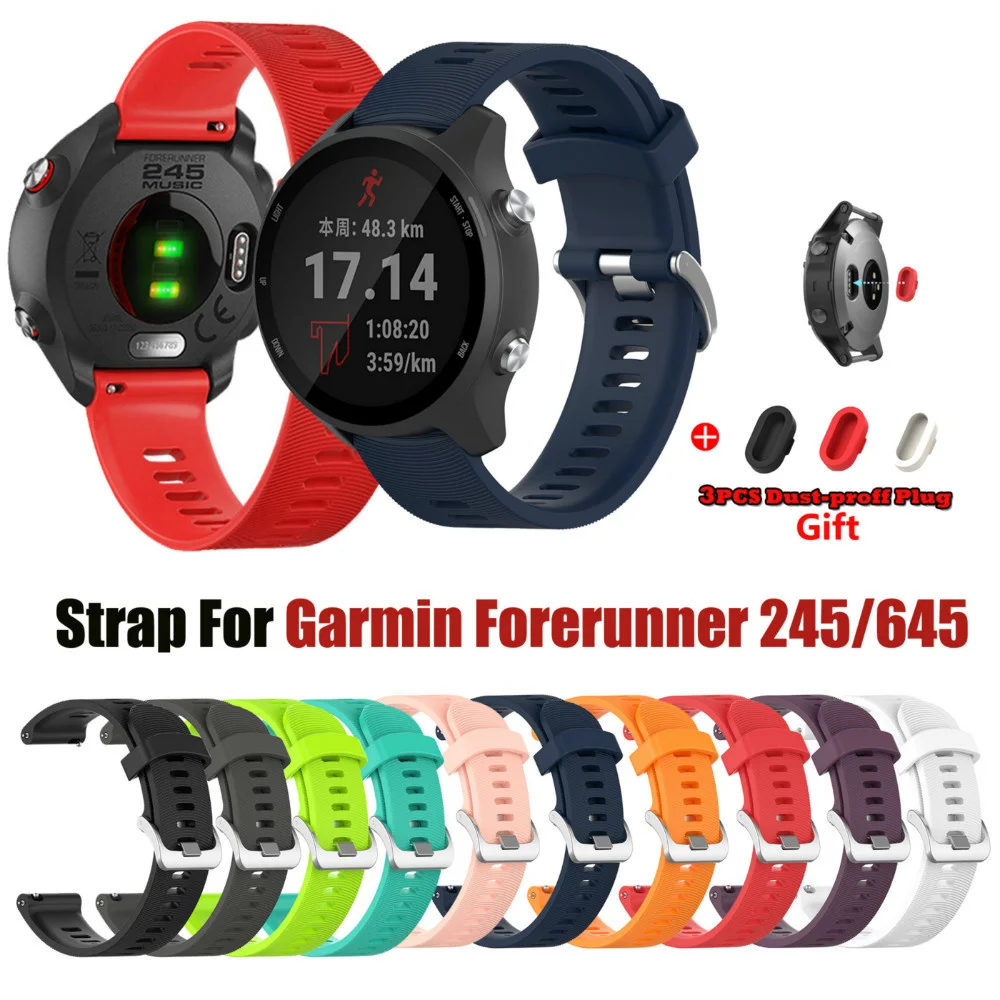 Duszake cinturino per Garmin 245 cinturino sportivo in Silicone cinturino sportivo per Forerunner 245M/645/Vivoactive 3/Venu/Venu SQ bracciale
