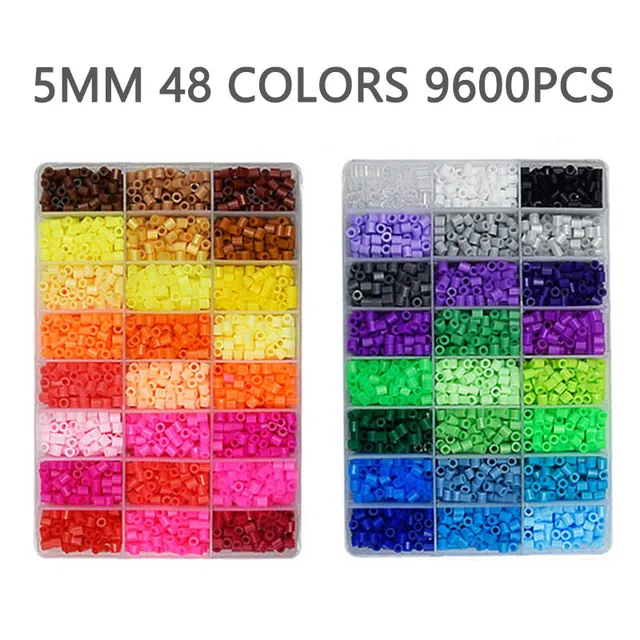 5mm koraliki 24/48/36 pudełko opakowanie koraliki Hama zabawki edukacyjne żelazne koraliki ręcznie robione perler koraliki bezpiecznikowe diy zabawki
