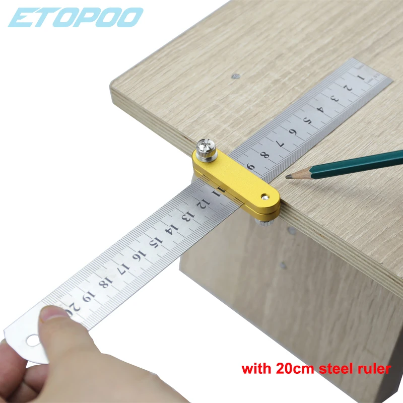 Linijka scriber lokalizacja obróbka drewna rysunek Scriber linijka pozycjonowanie blok linia do obróbki drewna Scriber Gauge 15 20 30cm linijka stalowa