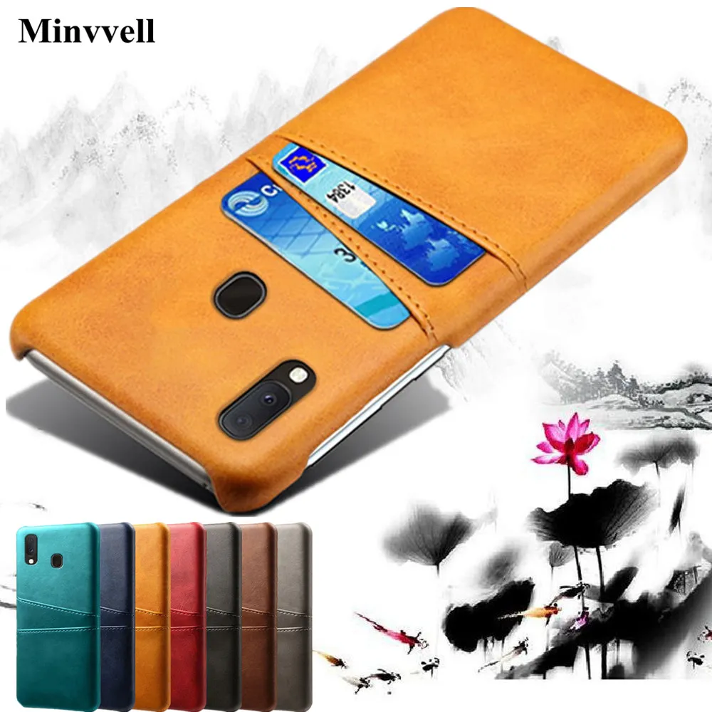 Case For Samsung Galaxy A20E A80 A70 A60 A50 A10 A20 A30 A40 Card Slots Cover PU Leather+PC Back Cases For Samsung M10 M20 M30
