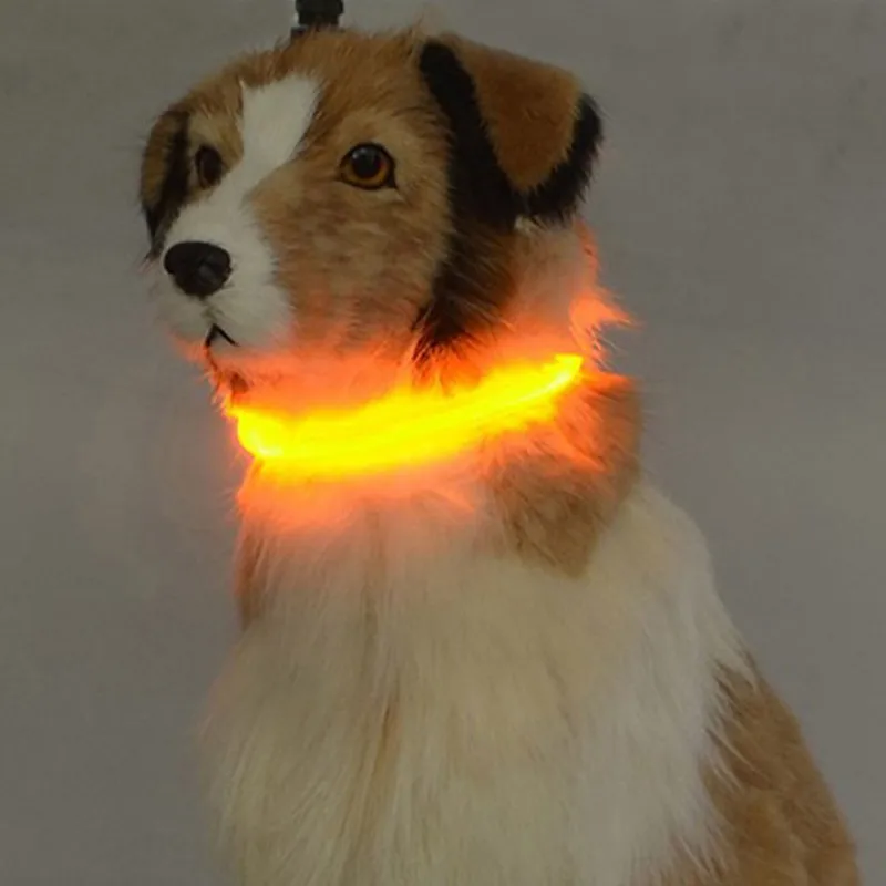 Usb Charging Led Dog Collar Safety Led Luminous Dog Pet Light Up Collar Night Nylon Necklace Glowing Leads for Dogs Night Safety