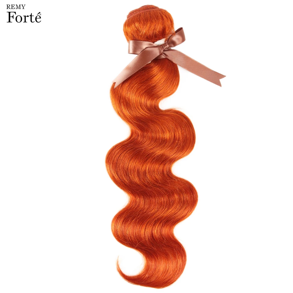 Fasci di tessuto dei capelli dell'onda del corpo brasiliano arancione biondo estensione dei capelli umani dell'onda del corpo arancione 8-28 pollici 100% capelli Remy spedizione gratuita