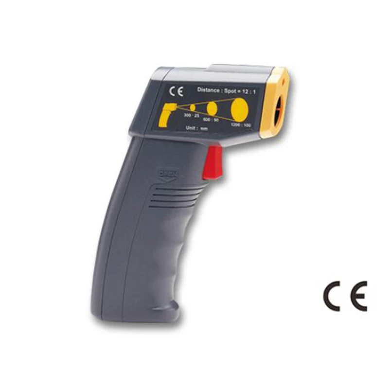 CENTER-352 Infrared Thermometer (12:1),Simple One-Handed Operation,Distance to Spot (D:S): 12: 1, Laser Targeting.