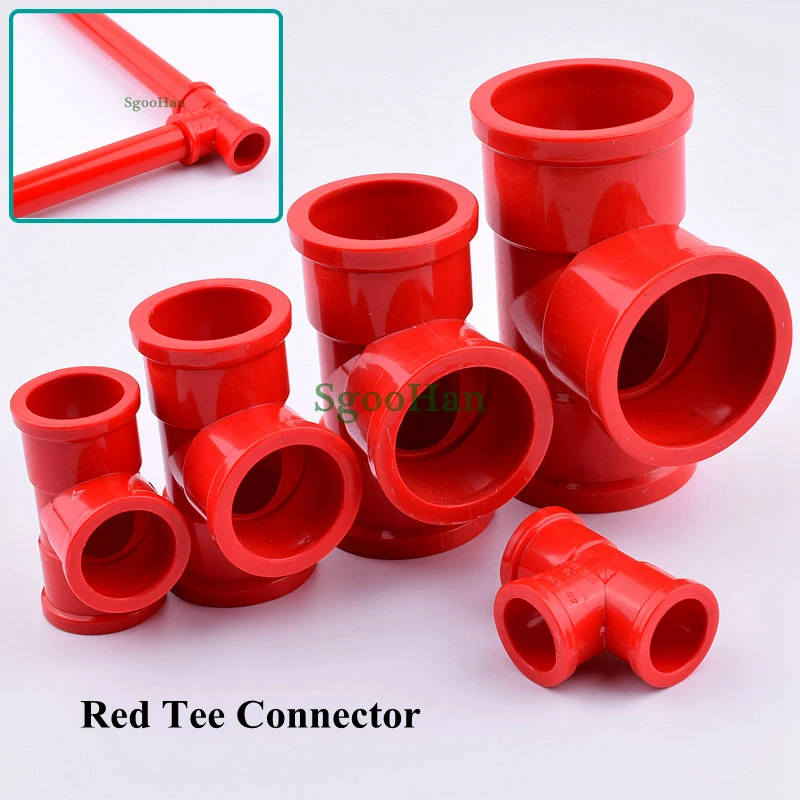 2~20pcs ID 20~50mm UPVC Pipe Tee Connector Irrigation System Water Supply 3 Ways Hard Pipe Hydroponic Planting Frame Tube