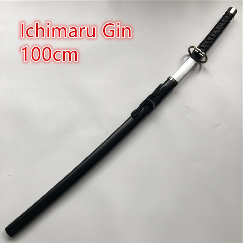 100cm Anime Cosplay Anime in legno Ichimaru Gin spada Cosplay spada Ninja coltello arma in legno Prop