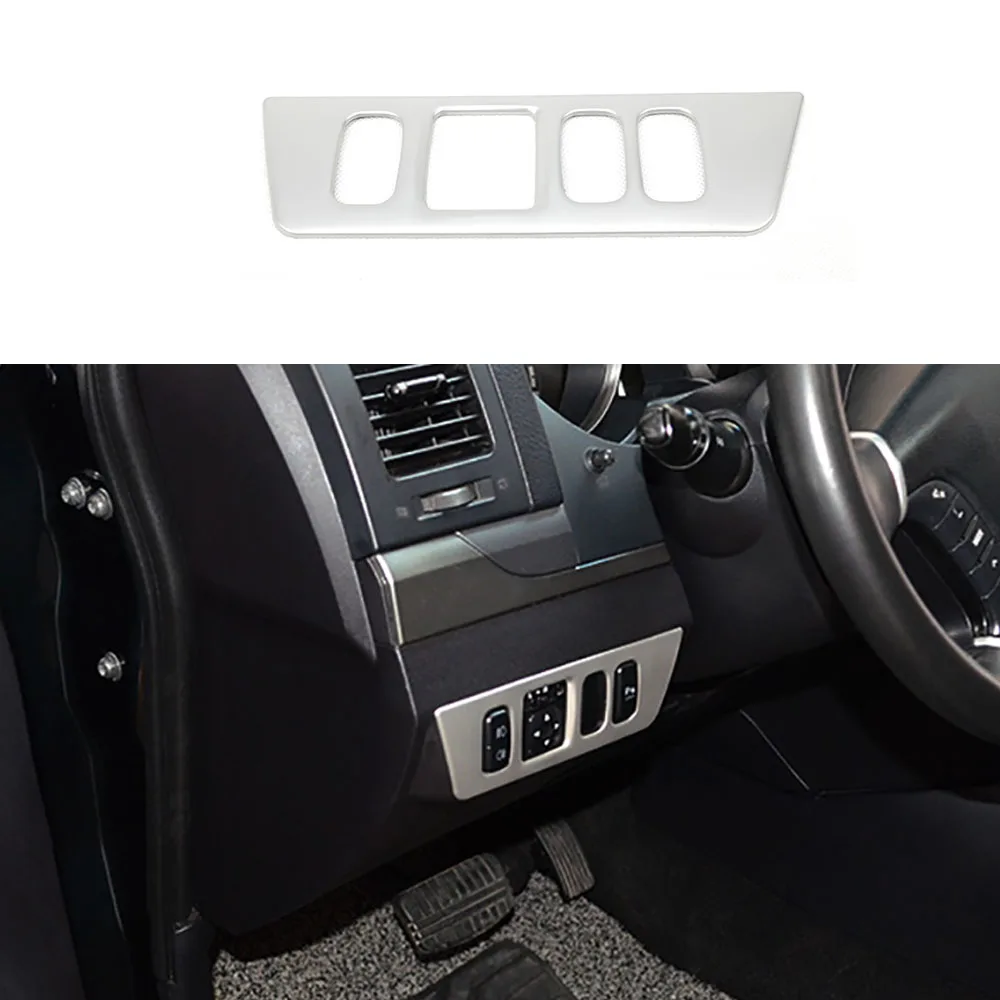 

Stainless Steel Headlight Switches Buttons Panel Cover For Mitsubishi Pajero 2007-2020 Car Interior accessories