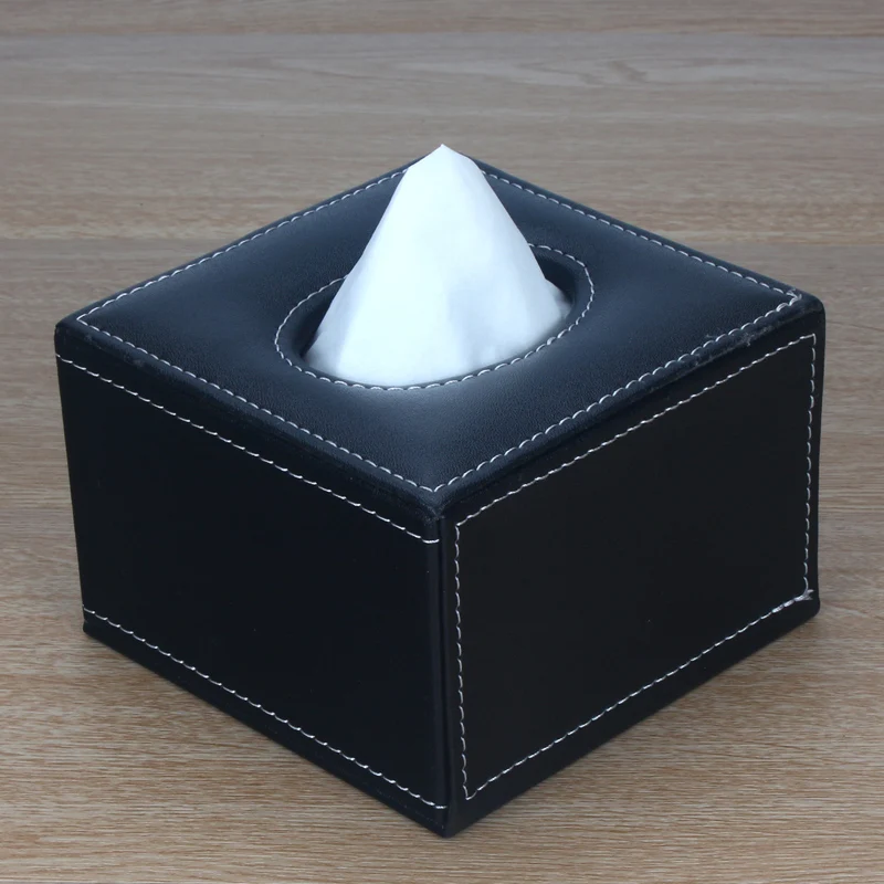 Leather Square Tissue Box for Home, Modern Cover Paper, Car Napkins Holder, Home Organizer, Decoration Tools