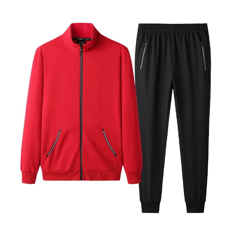 Autumn Sportswear Tracksuits Men Sets Large Size Men\'s Clothing Jacket+pants 2 Pieces Sports Set Plus Size 8xl 7xl Tracksuit Man