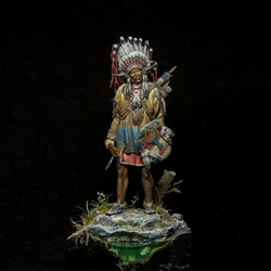 1/24 ancient man warrior stand Resin figure Model kits Miniature gk Unassembly Unpainted