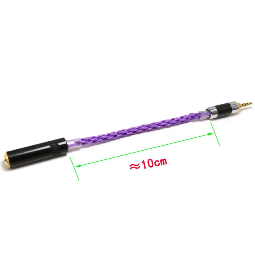 TOP-HiFi 2.5mm TRRS Balanced Male to 3.5mm Stereo Female Audio Adapter Sivler Plated Cable For AK240 AK380 AK320 DP-X1