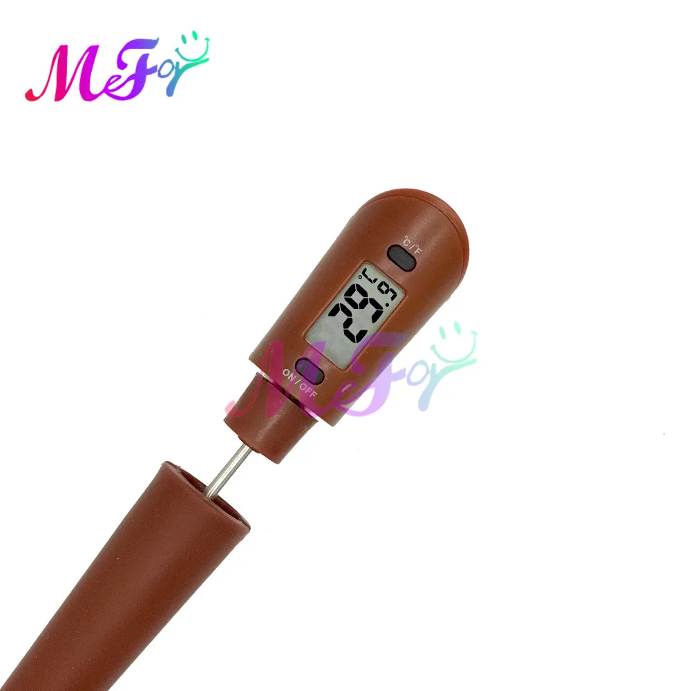 Thìa Nhiệt Kế Nướng Nấu Kẹo Chocolate Đồng Hồ Đo Nhiệt Độ Bếp Silicone Kem Bơ Bánh Thìa Đũa Nướng Dụng Cụ