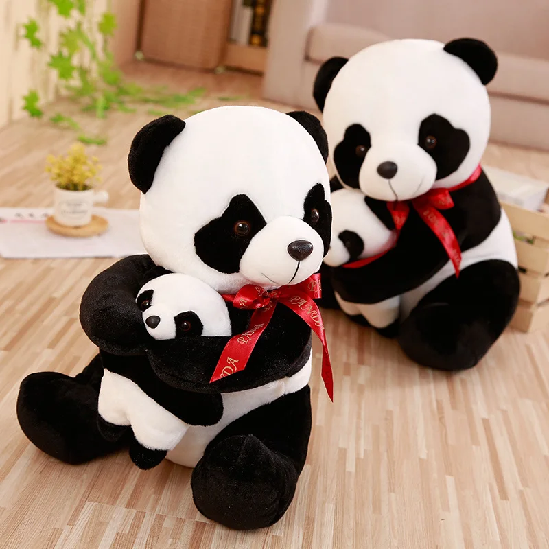 25-50 ซม.น่ารักพ่อ & Baby PANDA ตุ๊กตาของเล่นตุ๊กตาสัตว์ตุ๊กตาหมีการ์ตูนหมอนนุ่ม Kawaii ตุ๊กตาสาวคนรักวันเกิด...