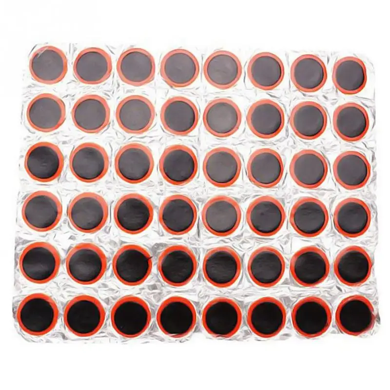 48pcs Rubber Puncture Patches Bicycle Tire Tyre Tube Repair Cycle Patch Kit No Glue Bicycle Inner Tube Puncture Repair Tools