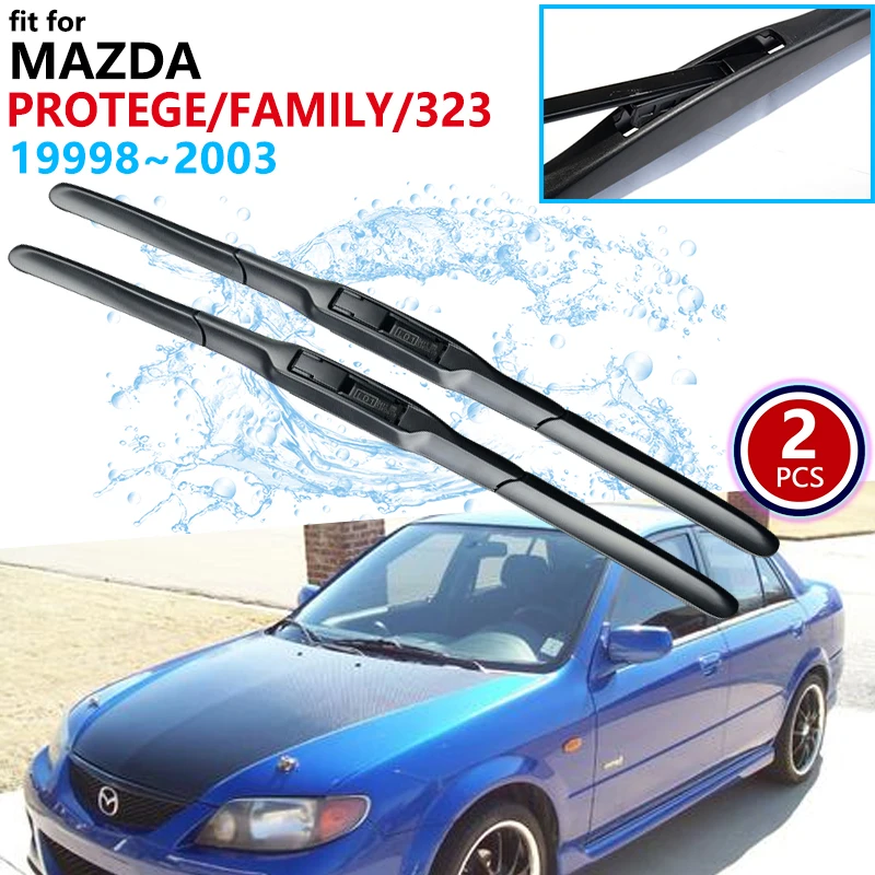 Para Mazda Protege Family 323 BJ 1998 ~ 2003 1999 2000 2001 2002 limpiaparabrisas limpiaparabrisas de coche accesorios de coche