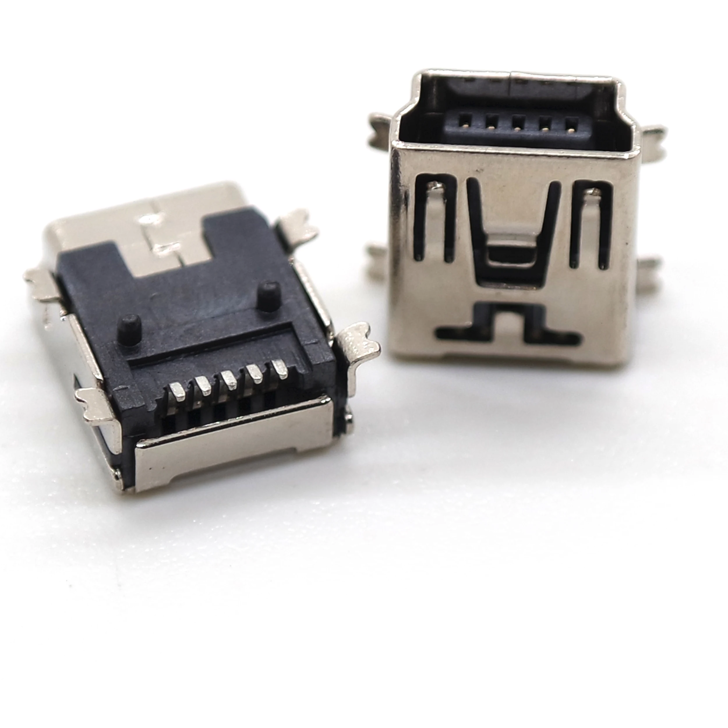 10pcs Mini USB female base 5p patch B type 5-pin SMD straight side power supply USB data connector speaker charging base