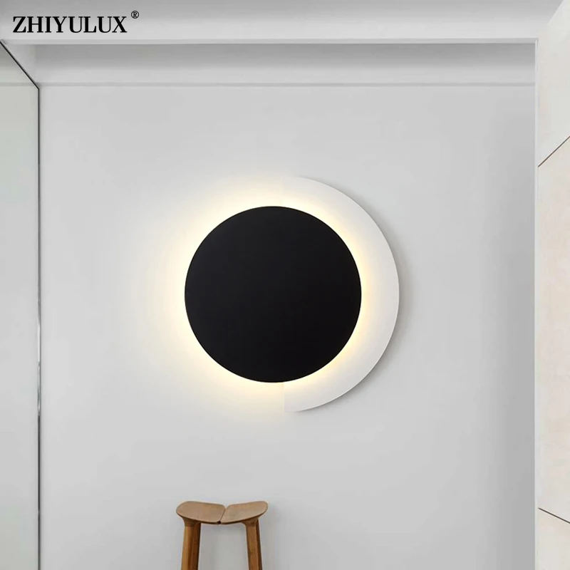 Orange Green Black New Modern LED Wall Lights Living Study Room Bedroom Bedside Corridor Aisle Parlor Flats Lamp Indoor Lighting