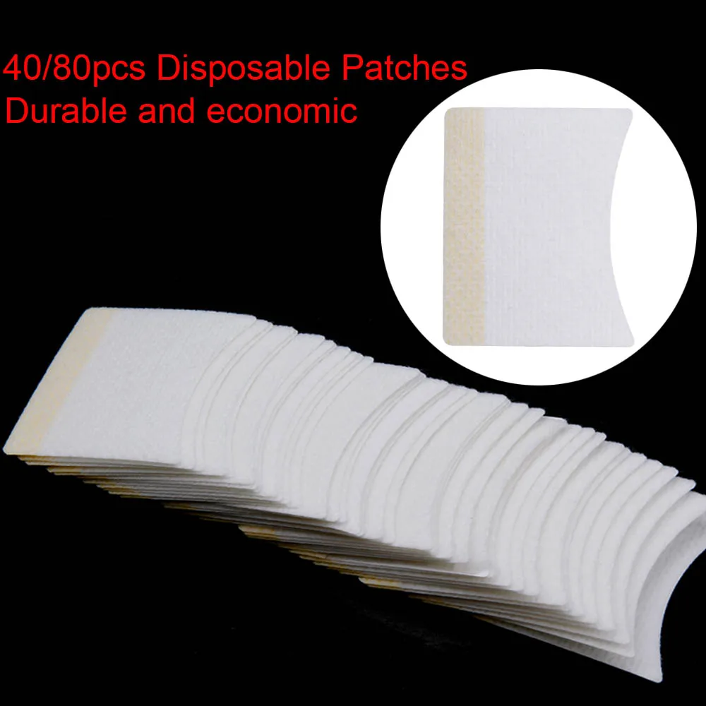 40/80Pcs Eyelash Extension Remover Cotton Pads Eye Pillow Pads Under  Eye Lash Protection Patches for Removing Grafting Eyelash