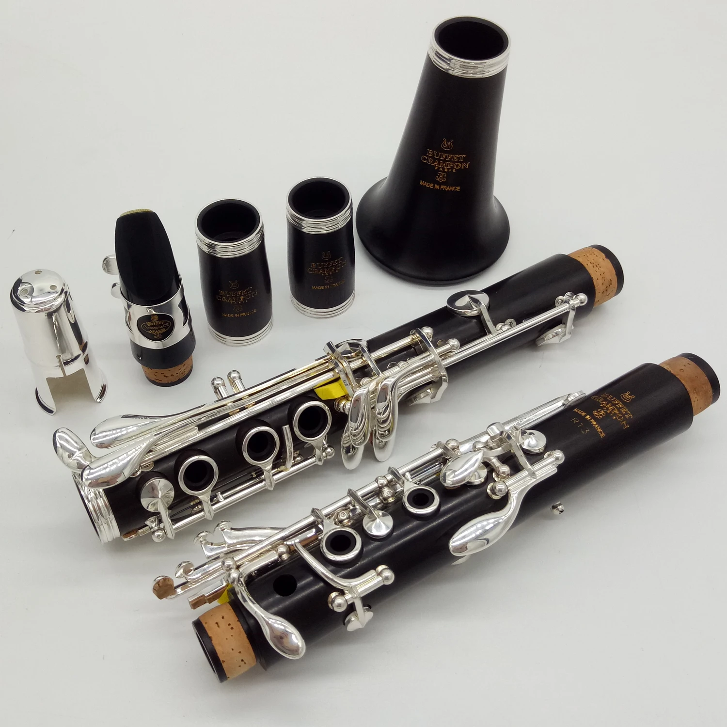 Free Shipping Music Fancier Club Ebony Wood Bb Clarinets R13 PRESTIGE Major Professional Clarinets Silver Plated Keys 17