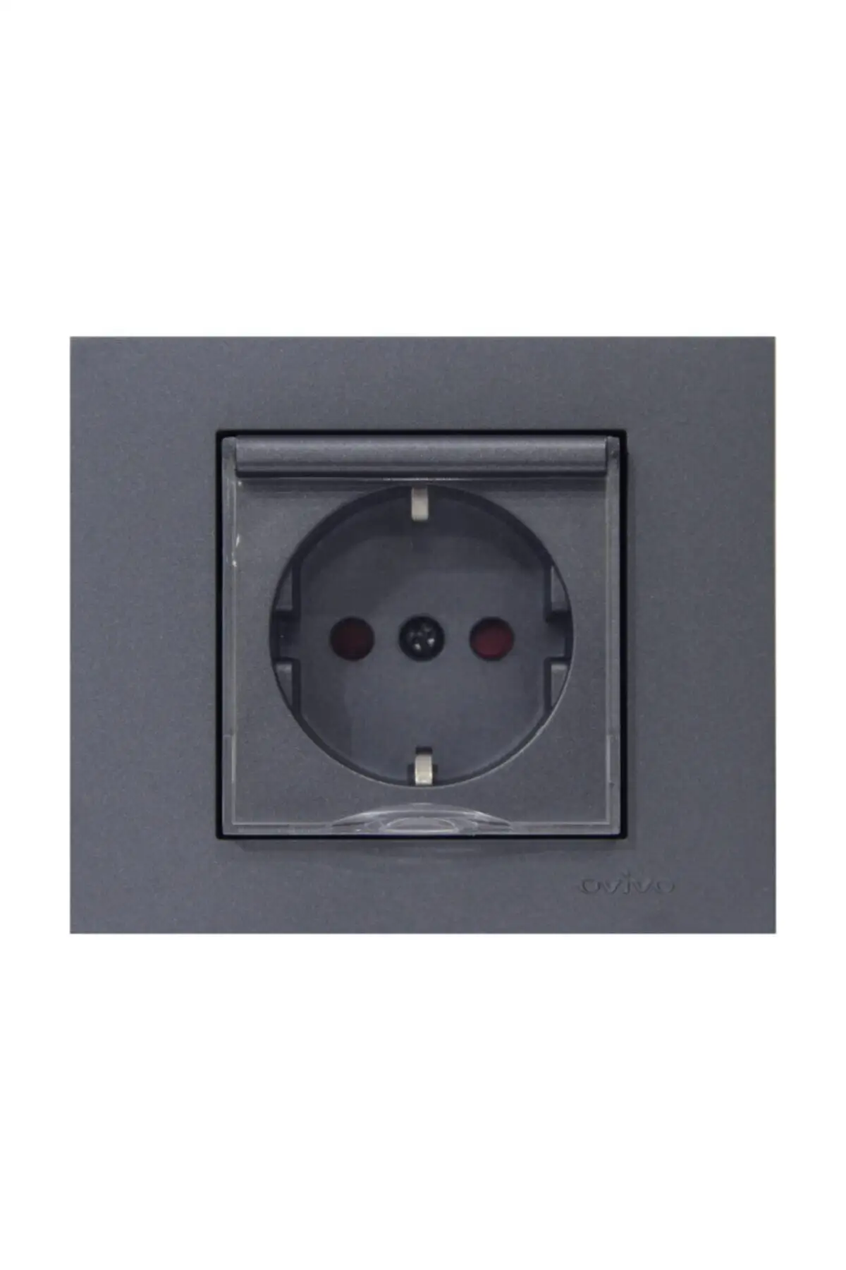 Smoked Lid Grounded Outlet Framed