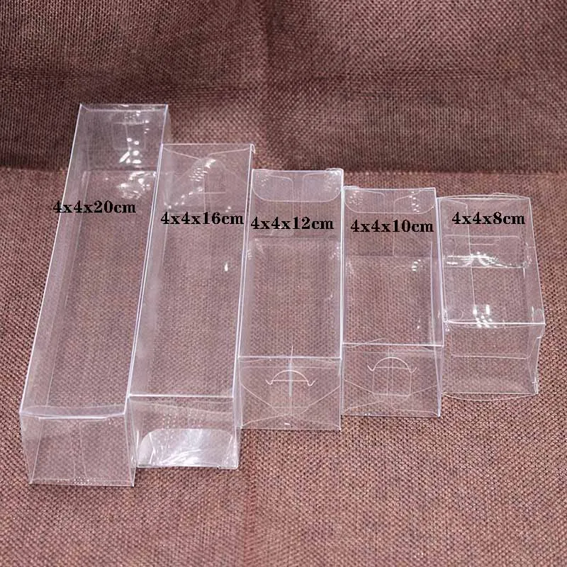 4x4xHIGH Clear PVC gifts Boxes Package Wedding/Christmas Favor Candy/Apple/Gift/Candle/Dry gift display Box