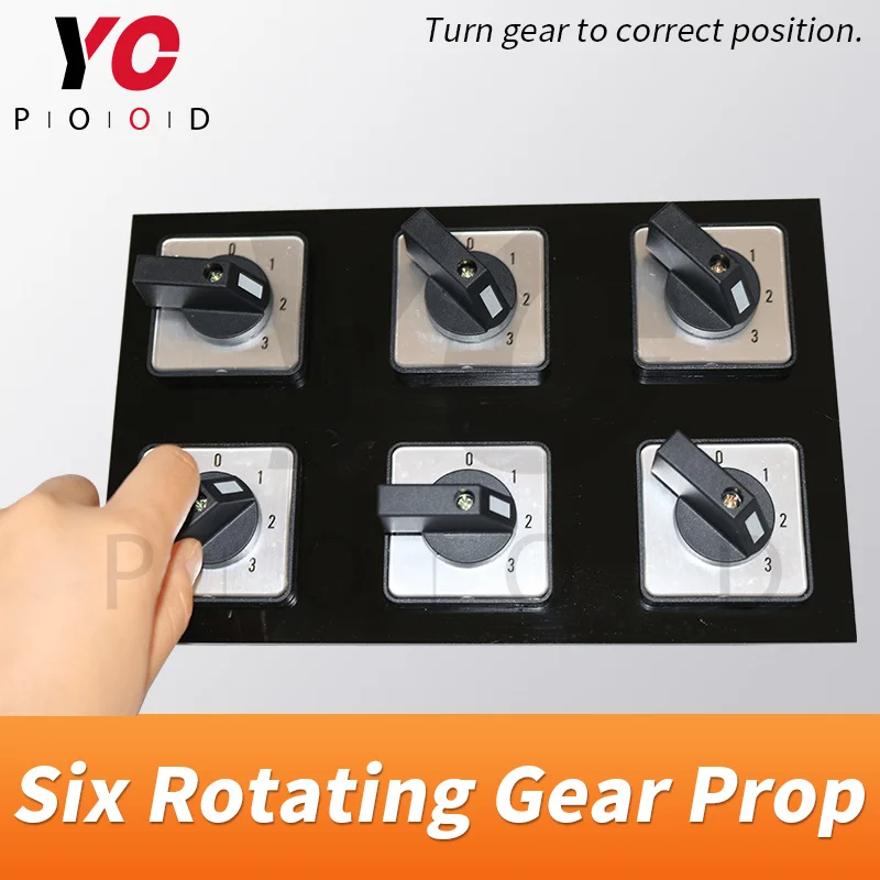 Escape Room Prop Rotating Gear Prop turn each gears to specified number to open lock game room devices