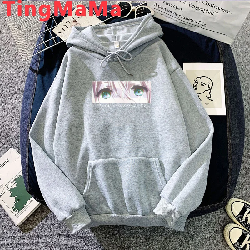 Violet Evergarden hoodies female hip hop grunge Ulzzang y2k aesthetic female hoody hip hop graphic