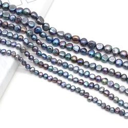 Real Natural Black Pearl Beads Irregular Freshwater Pearls Bead Perles For DIY Craft Bracelet Necklace Jewelry Making 14