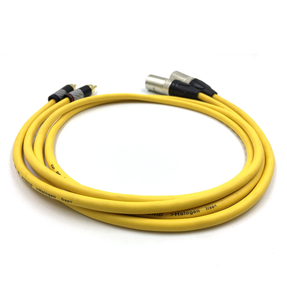 

Hifi 2 RCA Malel to 2 XLR Male Audio Cable High Quality Dual RCA to Dual XLR Cable