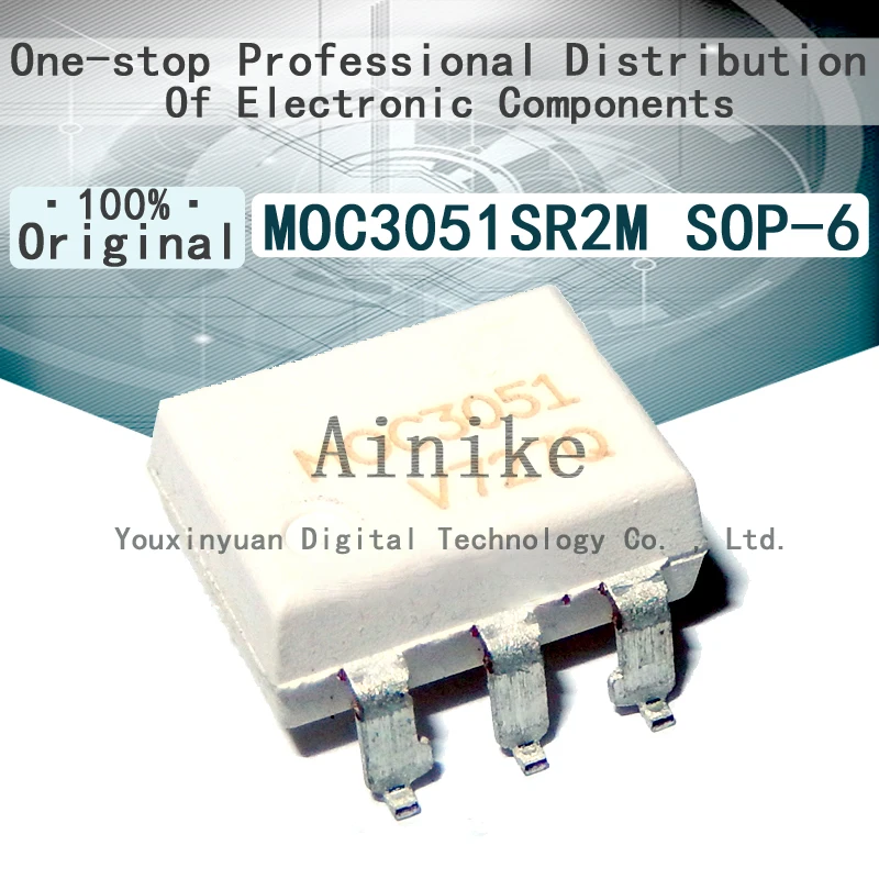 10ชิ้น/ใหม่ MOC3051 SOP-6 MOC3051SR2M Patch สาม Terminal แบบสองทิศทาง SCR Optocoupler SOIC-6