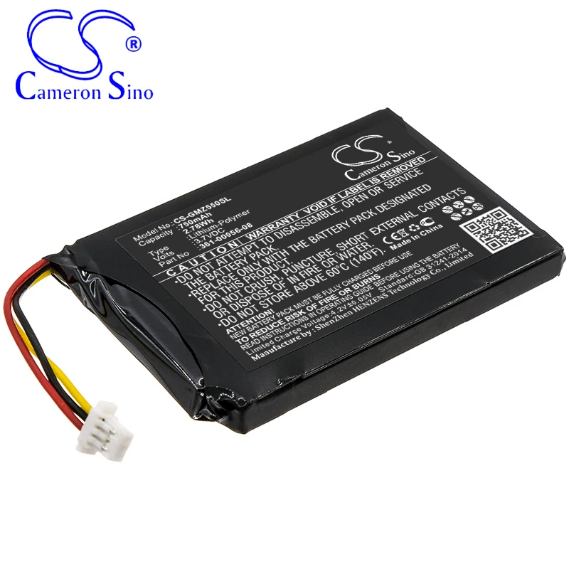 CameronSino Battery for Garmin DriveSmart 5 DriveSmart 55 DriveSmart 65 fits Garmin 361-00056-08 GPS, Navigator battery 750mAh