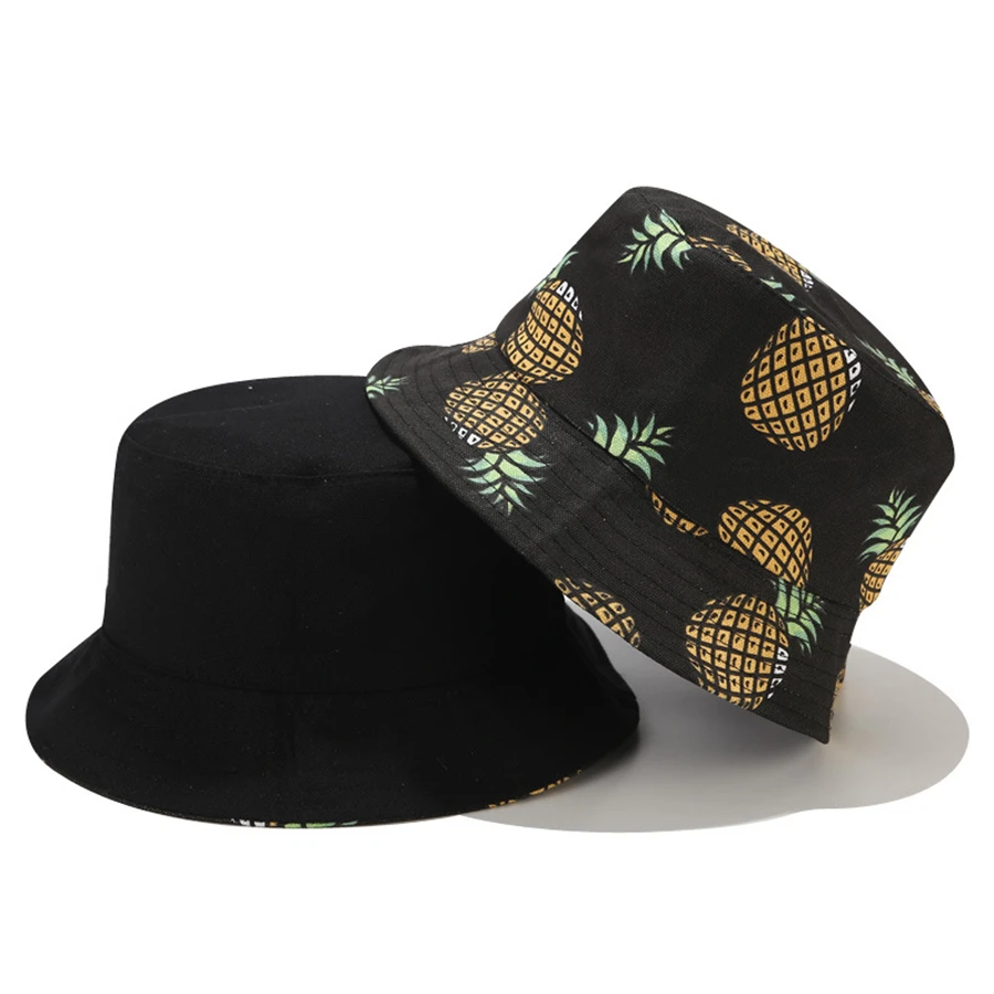 

2023 Fashion Fruit Print Bucket Hats Unisex Fashion Panama Female Summer Outdoor Sunscreen Leisure Basin Cap