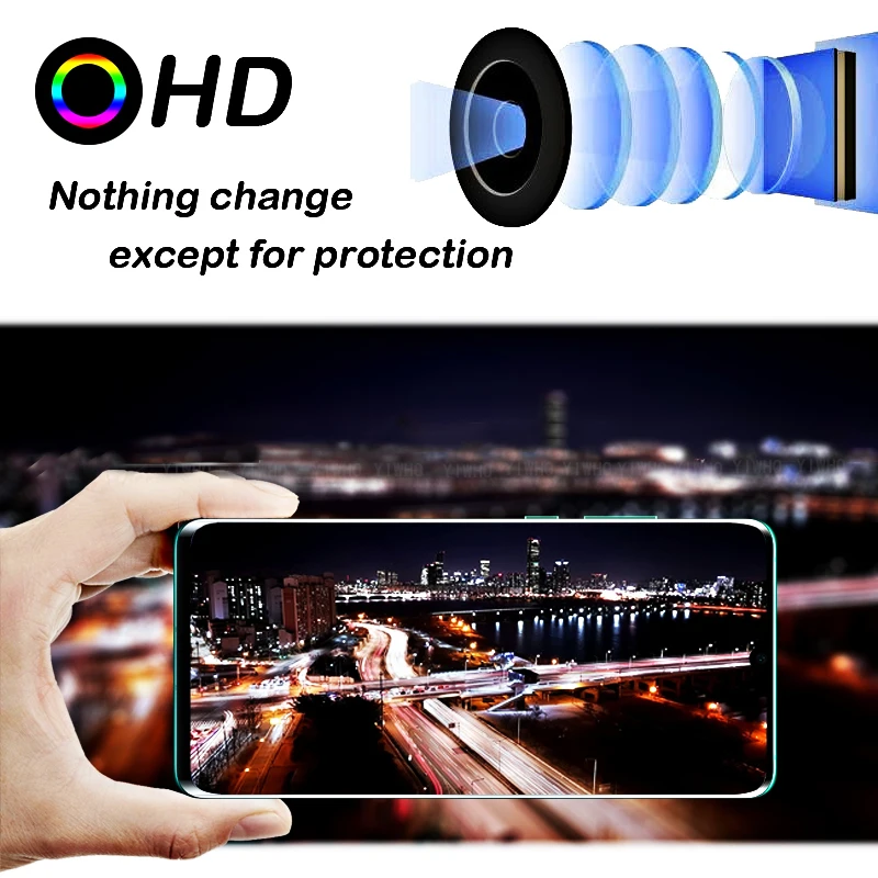 4PCS Full Cover Tempered Glass on For Huawei P Smart 2021 Camera Lens Screen Protector P30 P40 Pro Lite 5G Y5p Y6p Y7p Y8p Film