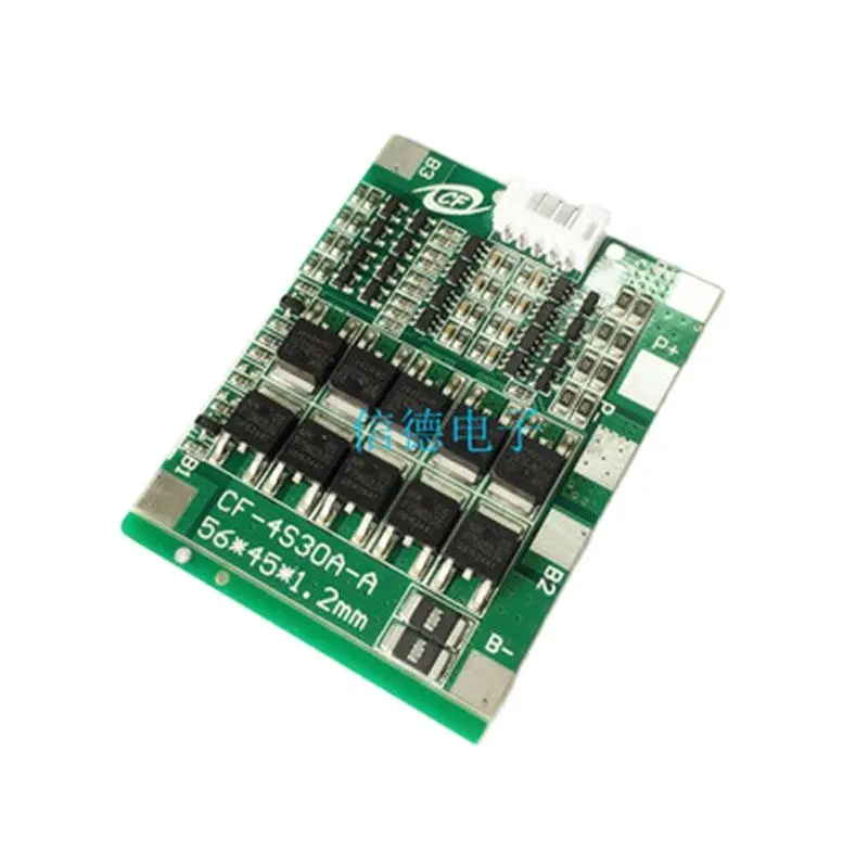 Four  4 Strings 14.8V 16 30A Discharge with Equalization 18650 Battery Protection Board with Wire