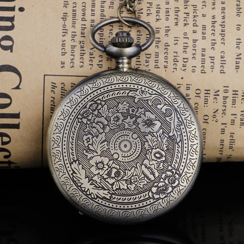 New Arrvial King's Cross London 9 3/4 Platform Quartz Pocket Watch Black Full Hunter Necklace Pendant Clock Relogio DeBolso