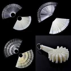 False Tips For Nail Art Display Oval Fan Color Card False Nails Practice Swatch Gel Polish Painting Chart Palette Tools