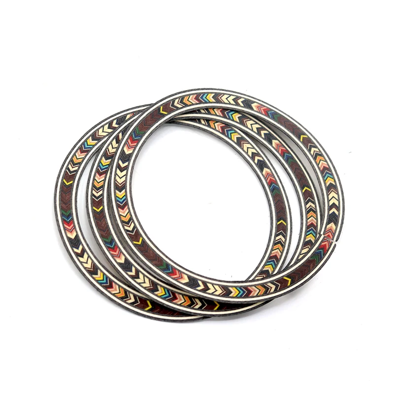 1PCS Rosewood Inlay Maple Wood Guitar Sound Hole Circle Acoustic Guitar Accessories Solid Wood Guitar Soundhole