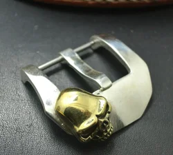 Pure copper skull decoration strap buckle Skull head for PAN creative men's wide buckle 20/22/24/26mm handmade strap accessories