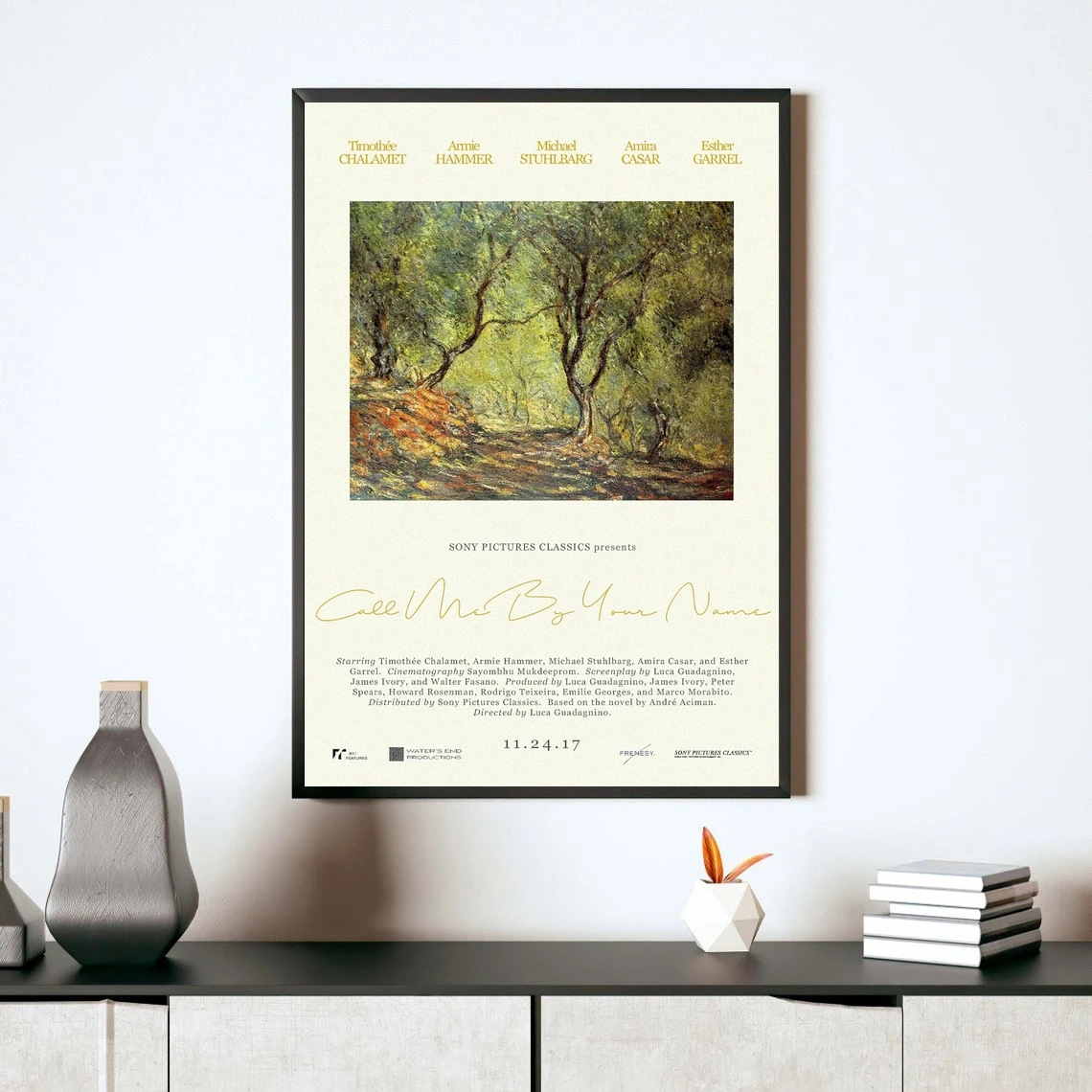 اتصل بي باسمك ملصق الفيلم الكلاسيكي الشعبي قماش المشارك طلاء جدران ديكور المنزل (بدون إطار)