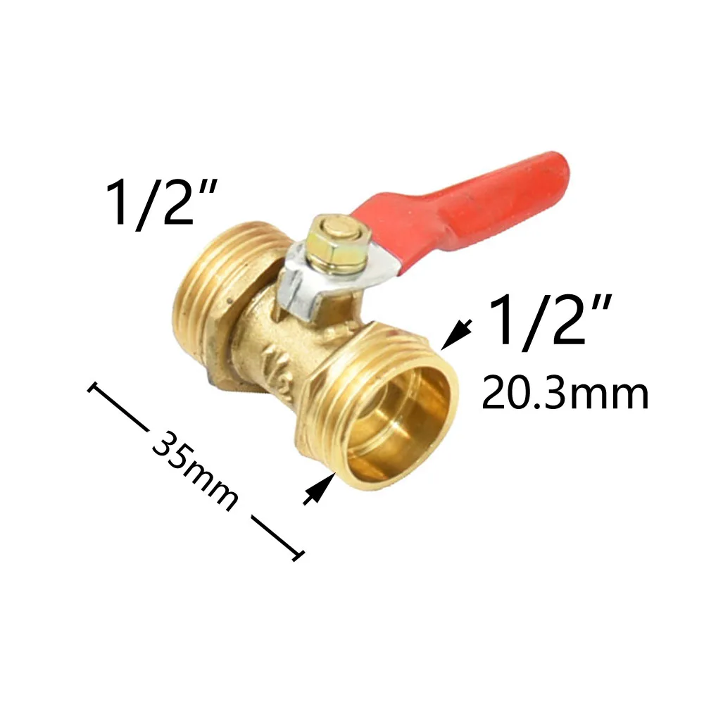 Brass 1/4 3/8 1/2 Inch Male Thread Valve Water Garden Tap Connector Drip Irrigation Fittings Pipe Repair Coupler 1pcs