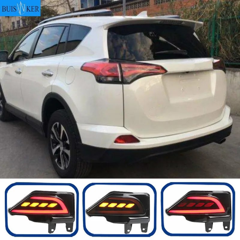 

Multi-functions LED Rear Bumper Light Fog Lamp Brake Light Dynamic Turn Signal Reverse Light For Toyota RAV4 RAV 4 2016 - 2018