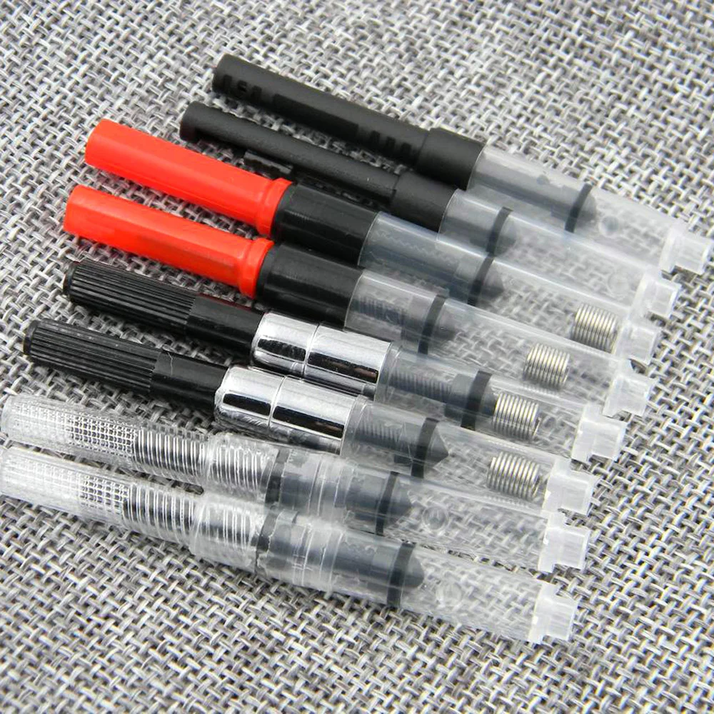 5Pc OFFICE white BLACK RED 2.6MM Fountain Pen ink cartridges Converter